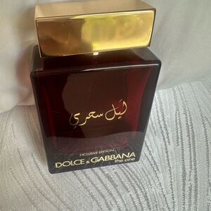 *EMPTY* Dolce & Gabbana Men's Eau de Parfum Bottle in Deep Red with Gold Cap